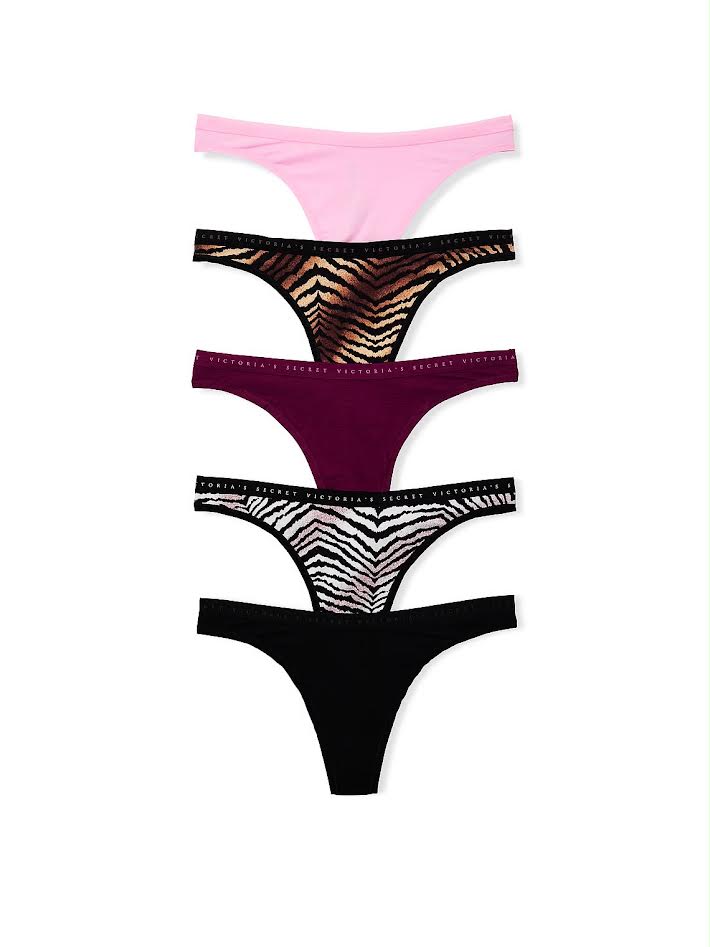 Victoria's Secret Tanga de Algodón Paquete de 5