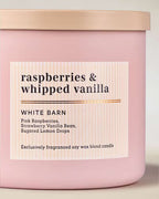 Raspberries & Whipped Vanilla - Vela 3 Mechas