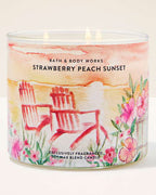 Strawberry Peach Sunset - Vela 3 Mechas