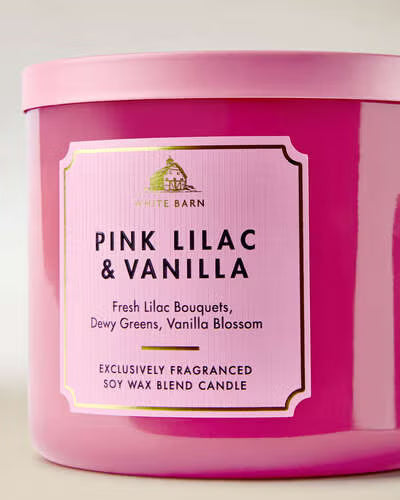Pink Lilac & Vanilla - Vela 3 Mechas