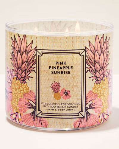 Pink Pineapple Sunrise - Vela 3 Mechas
