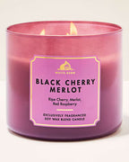 Black Cherry Merlot - Vela 3 Mechas
