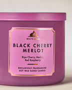 Black Cherry Merlot - Vela 3 Mechas
