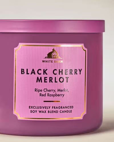 Black Cherry Merlot - Vela 3 Mechas