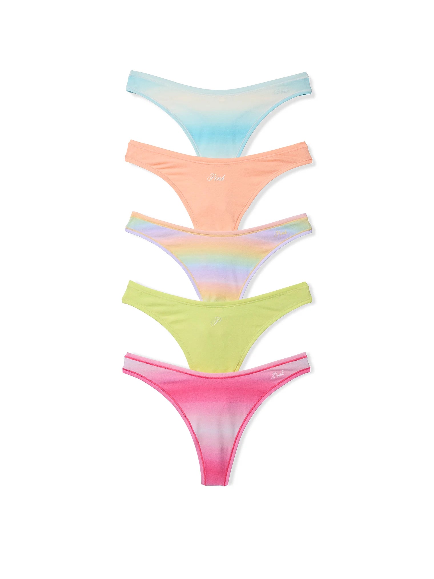 PINK Victoria's Secret Tanga de Algodón Paquete de 5