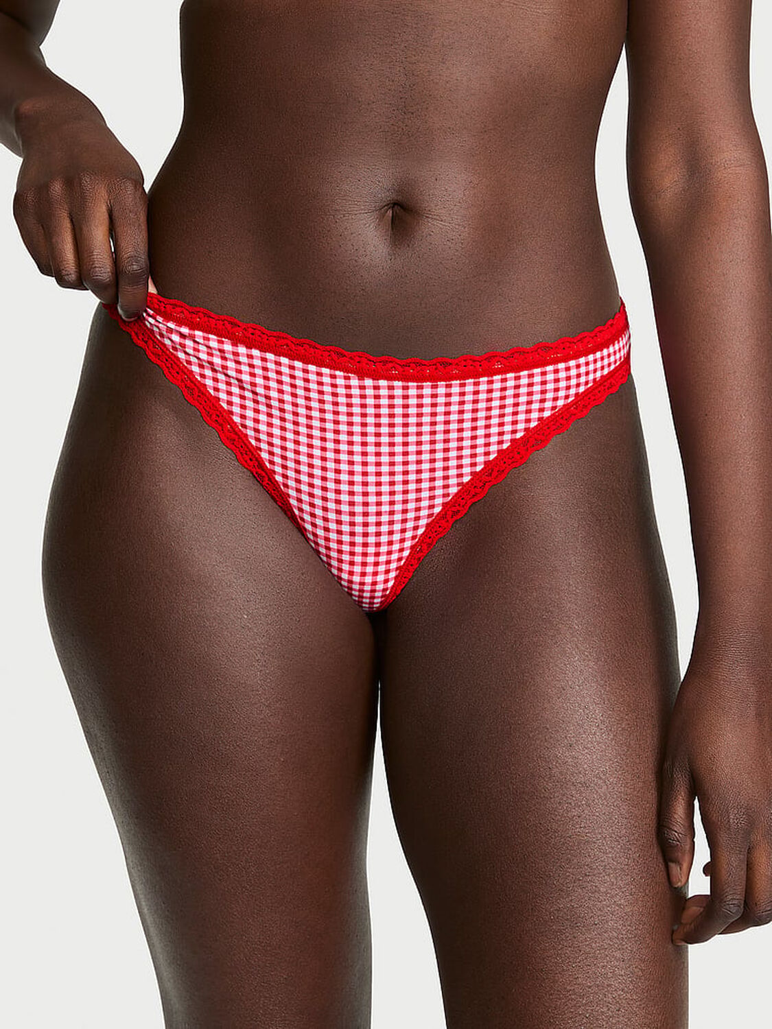 Victoria's Secret - Tanga de Encaje Cuadriculada