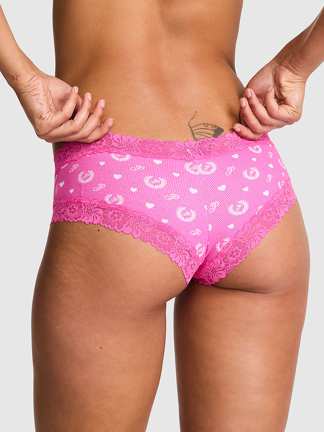 PINK Cachetero de Algodón con Encaje