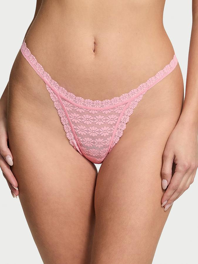 Victoria's Secret Tanga de Encaje con Margaritas