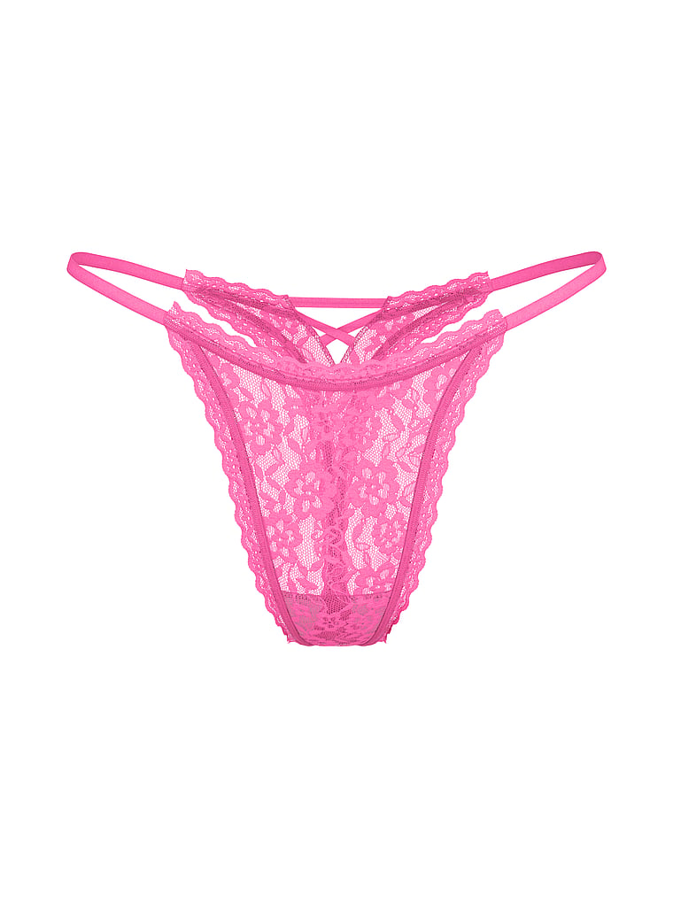 Victoria's Secret Tanga de Encaje con Tiras