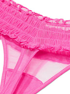 Victoria's Secret Tanga de Malla con Volantes