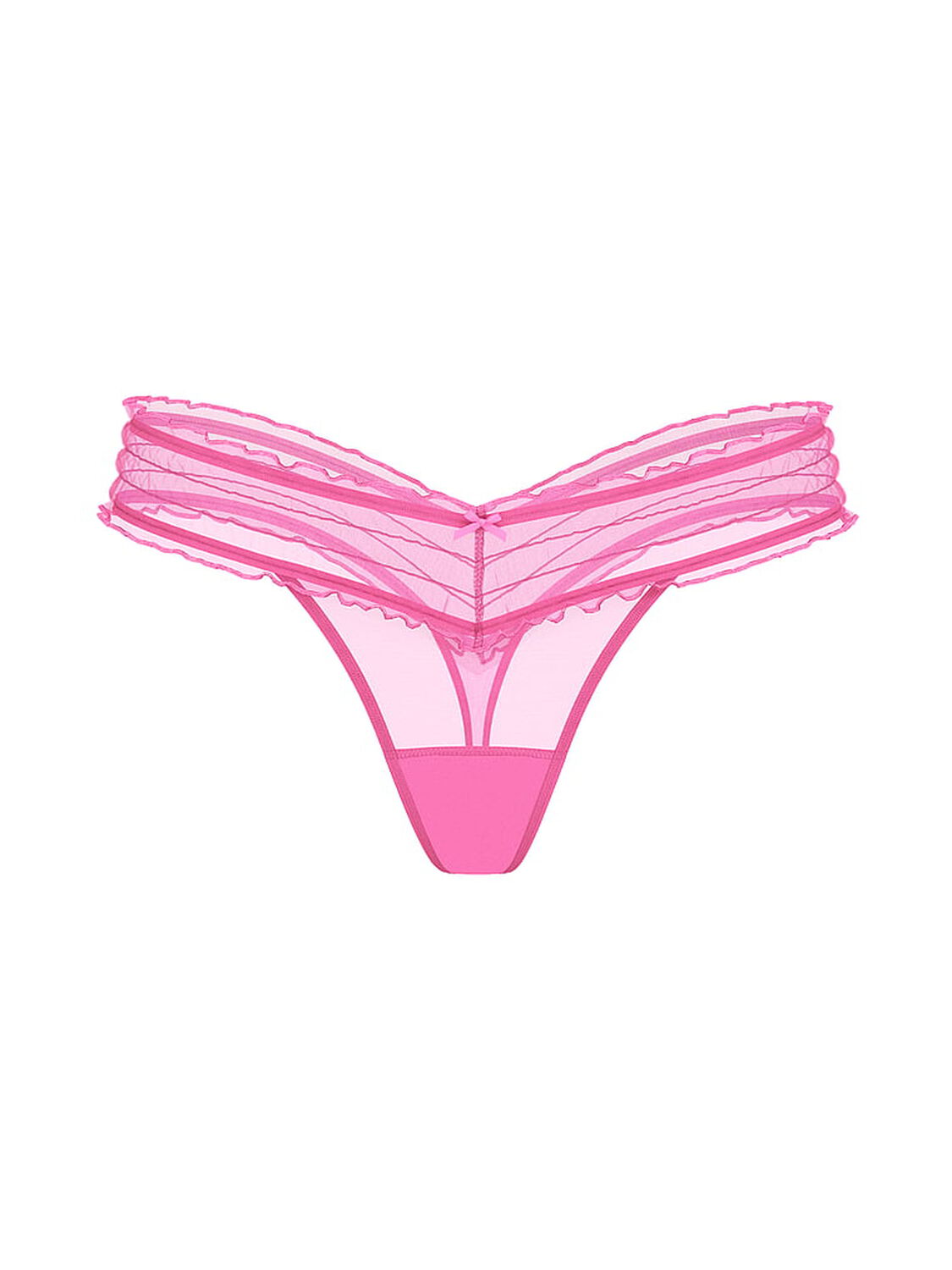 Victoria's Secret Tanga de Malla con Volantes