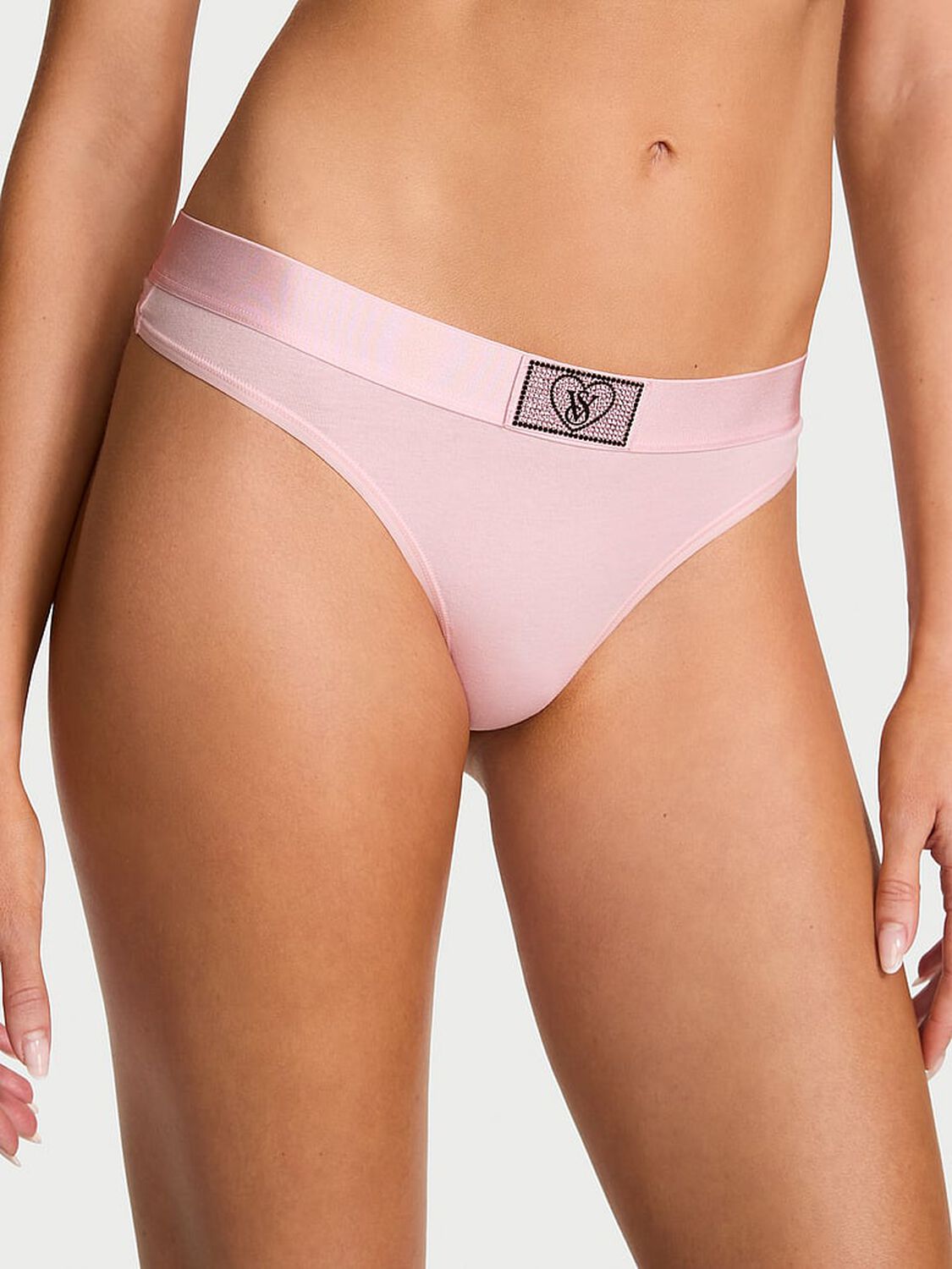 Victoria's Secret Tanga de Algodón con Logo Brillante