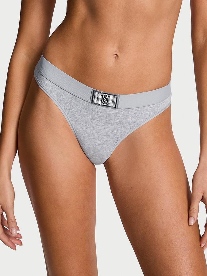 Victoria's Secret - Tanga con Logo Brillante