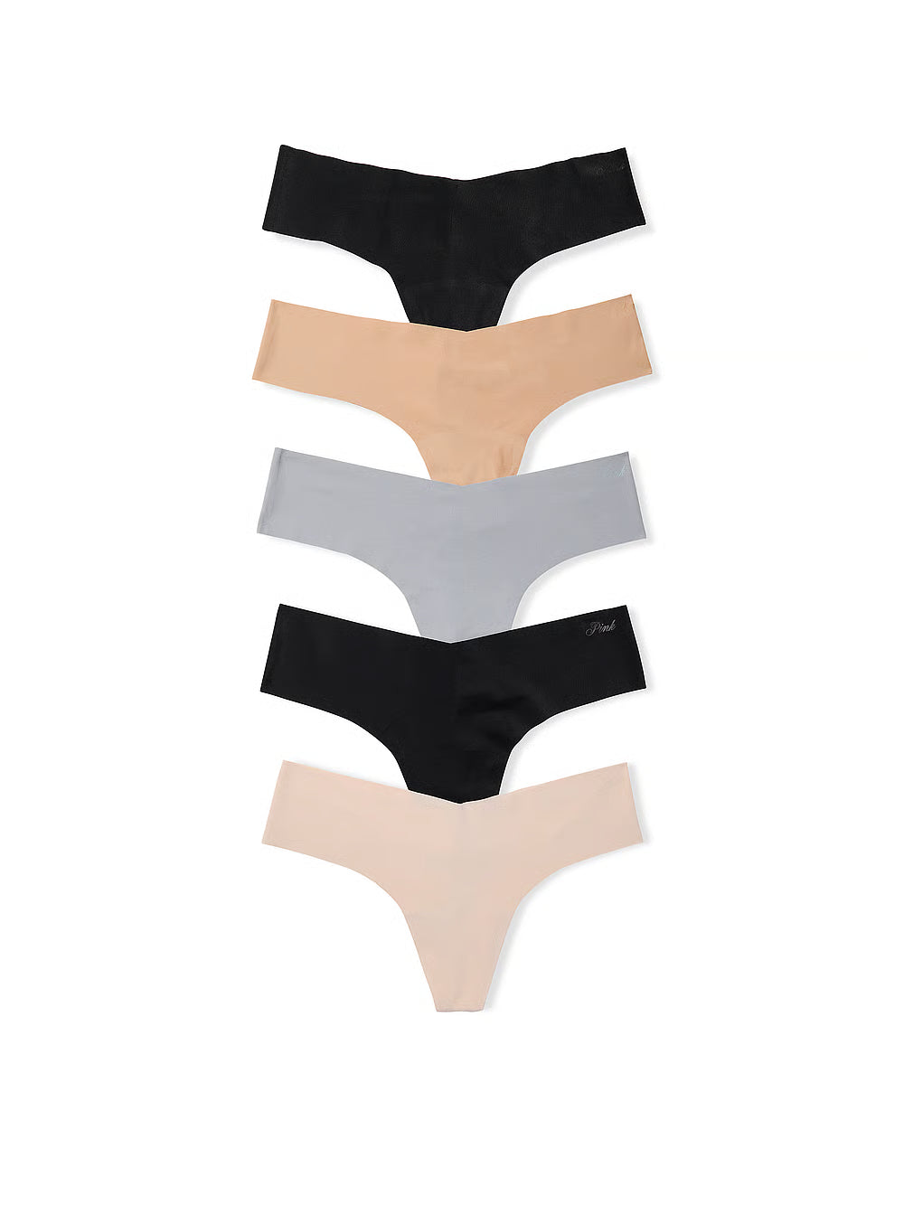 PINK Victoria's Secret Tanga Sin Costuras Paquete de 5
