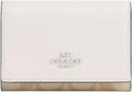 Billetera Coach Triple Pliegue Beige