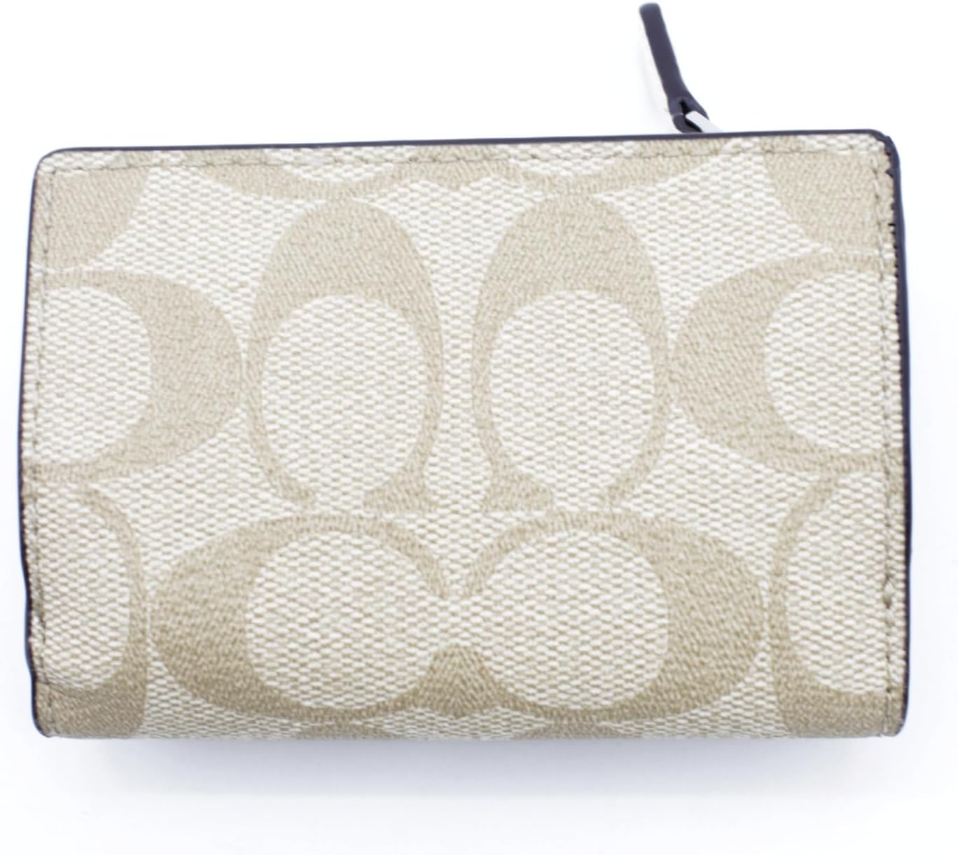 Billetera Coach Triple Pliegue Beige
