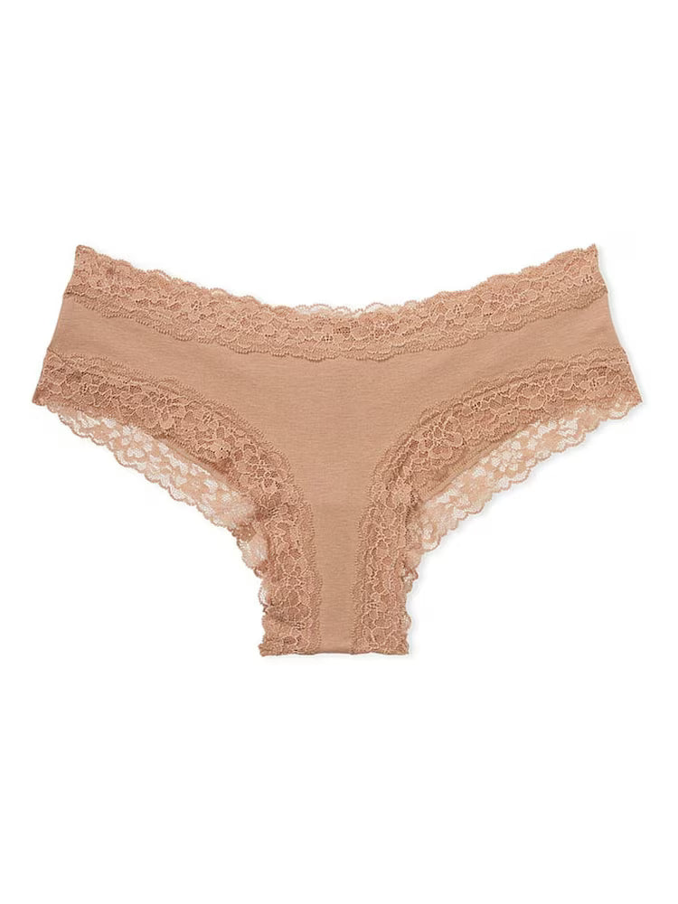 Victoria's Secret Cachetero de Algodón con Cintura de Encaje