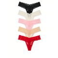 Victoria's Secret Tanga de Encaje Paquete de 5