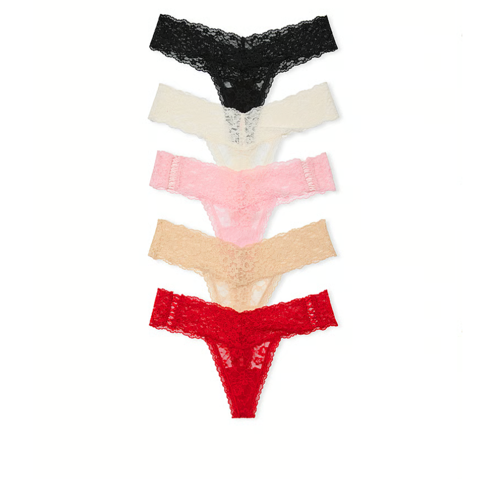 Victoria's Secret Tanga de Encaje Paquete de 5